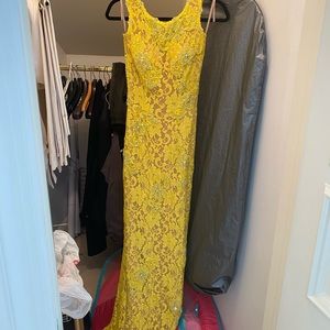 Jovani canary yellow gown